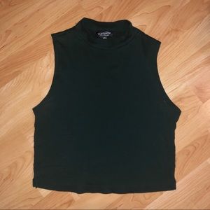 Topshop Cropped Mockneck tank